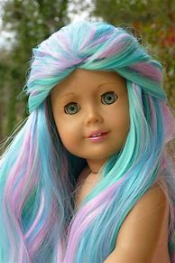 Image result for American Girl Doll Rainbow Hair