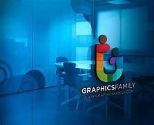 Image result for 3D Glass Wall Logo Mockup