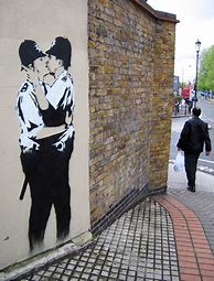 Image result for banksy kiss coppers