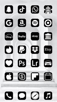 Image result for Black and White Aesthetic Icons