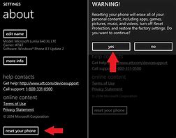 Image result for Windows Phone Hard Reset