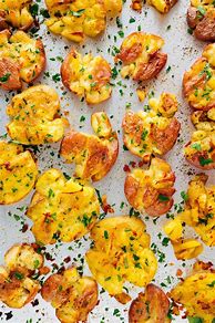 Image result for Smashed Baked Potatoes