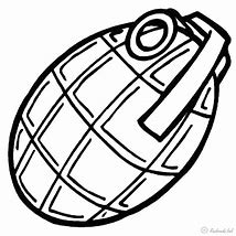 Image result for Grenade Coloring Pages