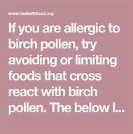 Image result for Birch Allergy