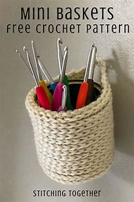 Image result for Mini Crochet Hanging Basket
