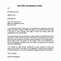 Image result for Acceptance Letter for a Contract