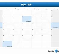 Image result for 20 5 1976 Calendar