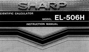 Image result for Sharp EL 506s User Manual