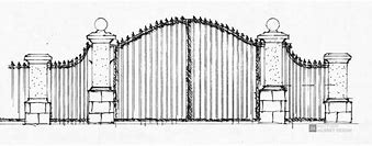 Image result for How to Draw a Garden Gate