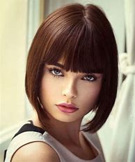 Image result for Chin Length Haircuts with Bangs