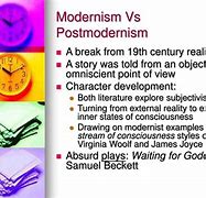 Image result for Modernism vs Postmodernism Literature