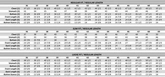 Image result for Vest Size Chart