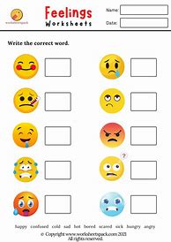 Image result for Worksheet About Feelings