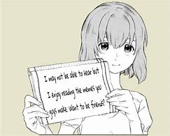 Image result for Anime Girl Holding Sign