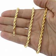 Image result for 14K Gold Rope Chain Bracelet