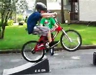 Image result for Kid On Bike Ramp Meme