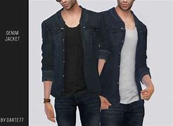 Image result for Sims 4 Male and Female Denim Jacket Accessory
