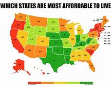 Image result for Us Cost of Living Heat Map