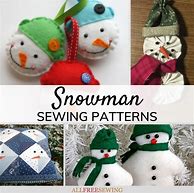 Image result for Free Snowman Sewing Patterns Printable