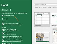 Image result for How to See Unsaved Excel File