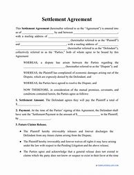 Image result for Sample Settlement Agreement Form