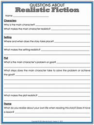 Image result for Fiction Writing Worksheets