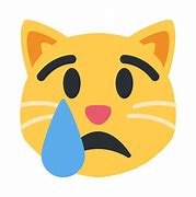 Image result for Crying Cat Face Emoji