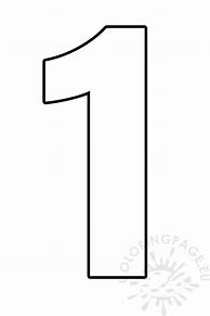 Image result for Outline of Numeral 1