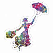 Image result for Mary Poppins Silhouette Sticker