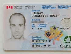Image result for Canada PR Card Sample