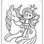 Image result for Fairy Riding Unicorn Outline to Colour