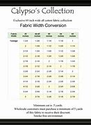 Image result for Fabric Width Conversion Chart