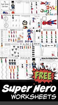 Image result for Super Heroes Worksheet