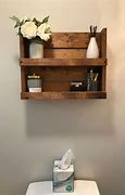 Image result for Wood Bathroom Shelves