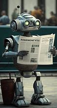 Image result for Robot Reading Newspaper