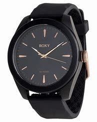 Image result for Woman's Roxy Watch Double Black Leather Strap