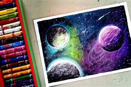 Image result for How to Draw a Galaxy with Oil Pastels