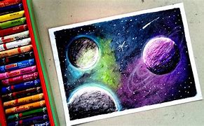 Image result for How to Draw a Galaxy with Oil Pastels