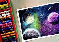Image result for Oil Pastel Galaxy Painting