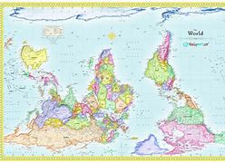 Image result for Upside Down Mirrored World Map