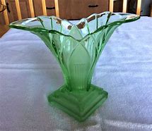 Image result for Art Deco Green Glass Vase