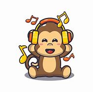 Image result for Monkey Headphones Cartoon