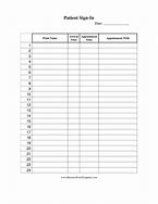 Image result for Printable Patient Sign in Sheet Template