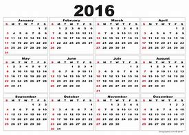 Image result for 2016 Calendar with Holidays Printable