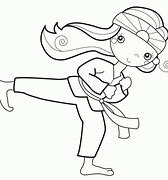Image result for Karate Boy Punching Coloring Pages