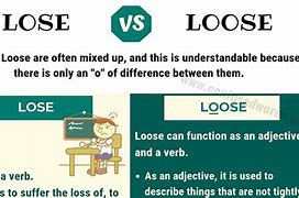 Image result for Difference Between Loose and Lose