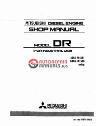 Image result for Mitsubishi 4DR5 Engine Manual PDF