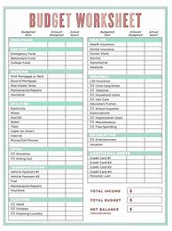 Image result for Monthly Budget Template Word