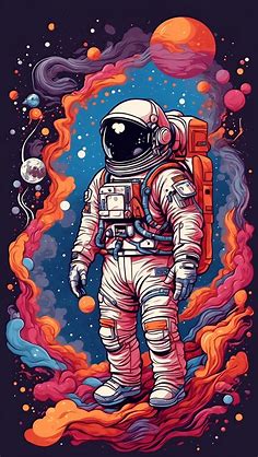 Moon Man | Ilustração de astronauta, Inspiração de desenho, Papel de parede de grife