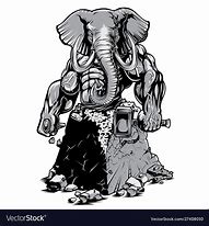 Image result for Strong Elephant Cartoon